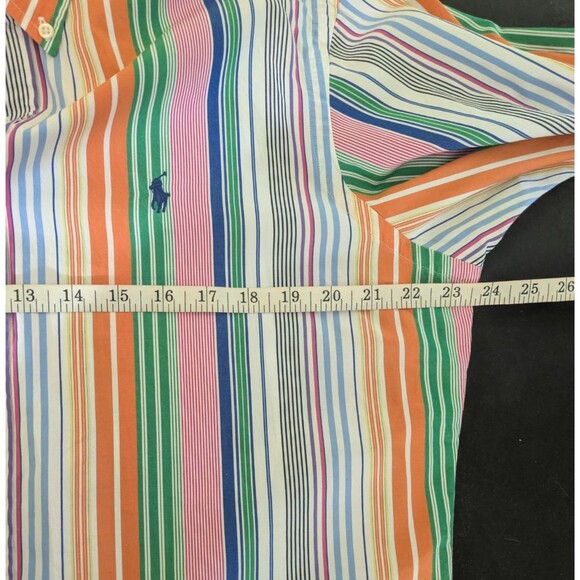 Ralph Lauren Classic Fit 100% Cotton Men's MED Striped Button Down Shirt - Picture 5 of 7